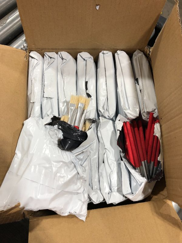Photo 1 of 10 BOXES OF SMALL PAINT BRUSHES (15 PACK)