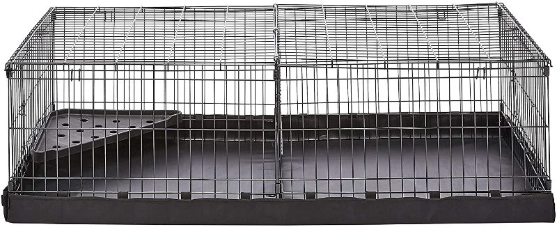 Photo 1 of Amazon Basics Indoor-Outdoor Small Pet Habitat Cage with Canvas Bottom
