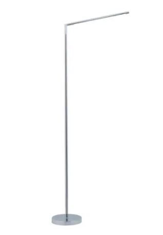 Photo 1 of 51 in. Polished Chrome LED Floor Lamp with Adjustable Stand and Minimalist Design
