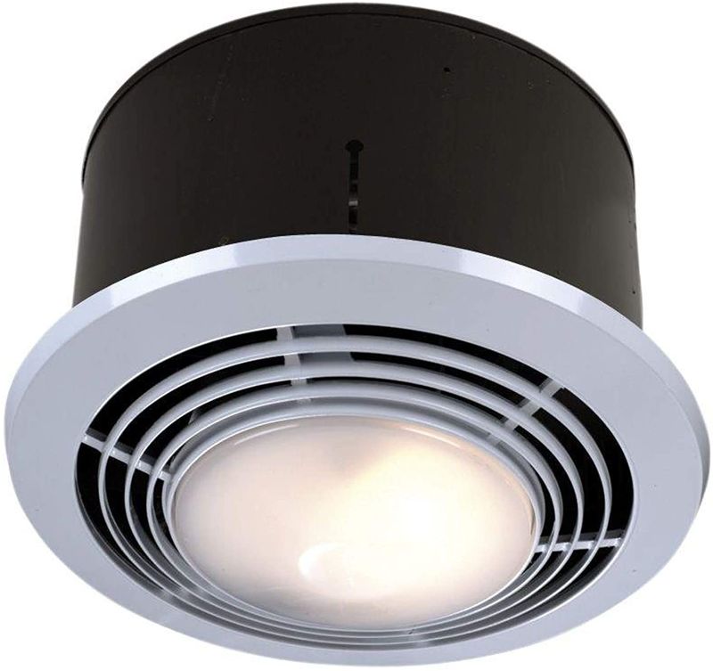 Photo 1 of Broan-NuTone 9093WH Exhaust Fan, Heater, and Light Combo, Bathroom Ceiling Heater, 1500-Watts, 70 CFM, White