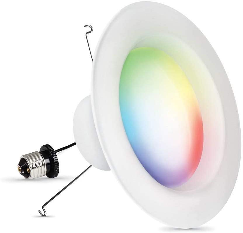 Photo 1 of Feit Electric LEDR6/RGBW/AG 75 Watt Equivalent 12.3W WiFi Color Changing and Tunable White, Dimmable, No Hub Required, Alexa or Google Assistant RGBW Multicolor LED Smart Downlight, 75W, Recessed Kit