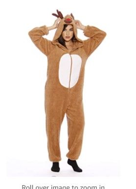 Photo 1 of followme Adult Christmas Onesie for Women Sherpa One-Piece Pajamas XL