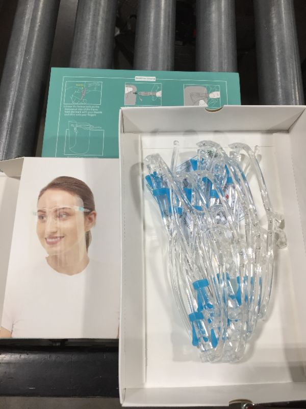 Photo 1 of 6pcs Face Shield with 3pcs Glasses Frame Set for Women and Men, UPDATED VERSION, The Best Goggle Shield (6+3, Transparent)
