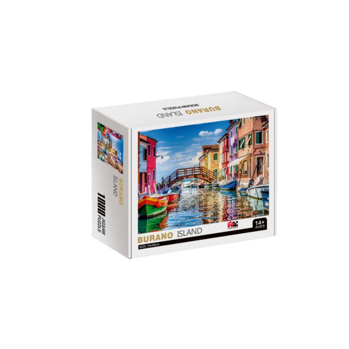 Photo 1 of Burano Island Wooden 1000 Piece Jigsaw Puzzle Toy For Adults and Kids
