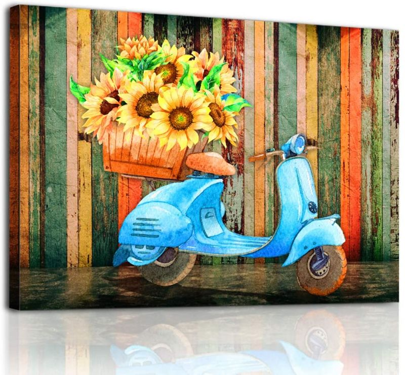 Photo 1 of Family Bedroom Wall Decor Canvas Wall Art for Office Modern Flowers Wall Decorations for Bathroom Abstract Paintings Kitchen Canvas Art Sunflowers Flowers Wall Pictures Artwork Room Home Decorations
