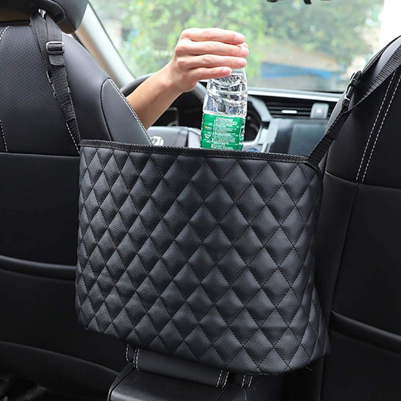 Photo 1 of  Car Purse Holder Durable Leather Seat Back Organizer Car Handbag Holder Between Seat Car Organizer