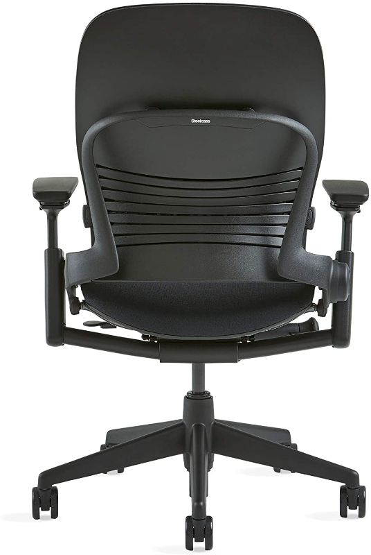 Photo 2 of Steelcase Leap Chair, Black Fabric,FBA,5" Cylinder