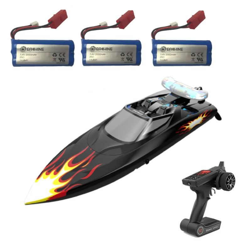 Photo 1 of Eachine EBT04 Several Battery RTR 2.4G 4CH 40km/h Brushless RC Boat Vechicles Models w/ Colorful Lights Water Cooling System - TWO BATTERIES
