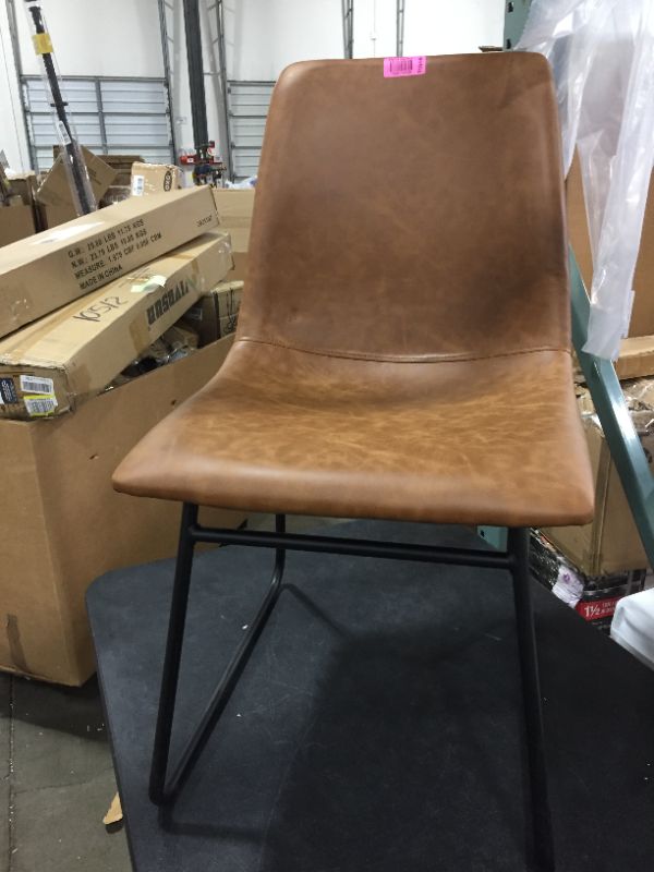 Photo 2 of Bowden Faux Leather And Metal Dining Chair Caramel - Project 62™
