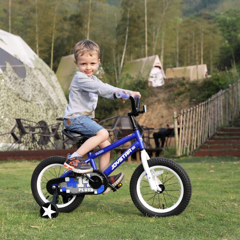 Photo 1 of JOYSTAR Pluto Kids Bike with Training Wheels for 12 14 16 18 inch Bike, Kickstand for 18 inch Bicycle (Black Blue Red Green Orange Pink)
