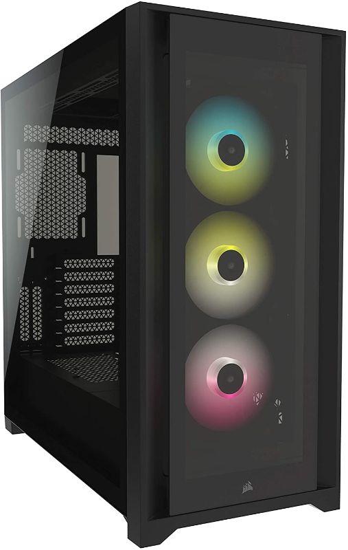 Photo 1 of Corsair iCUE 5000X RGB Tempered Glass Mid-Tower ATX PC Smart Case - Black
