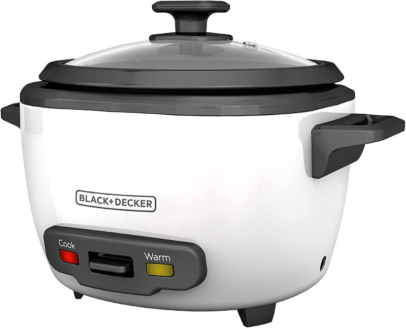 Photo 1 of BLACK+DECKER 16-Cup Rice Cooker, White