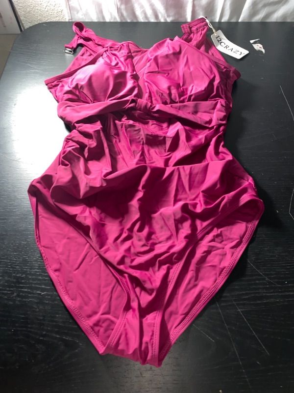 Photo 1 of 12crazy womens one piece swimsuit burgundy large
