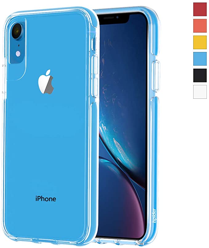 Photo 1 of Ismabo Ispider Clear Case Designed for iPhone XR 98 Feet AntiFall Premium Protective Case for Apple iPhone XR Hard PC Back and DualLayer Reinforced TPU Bumper Frame  Blue Bumper