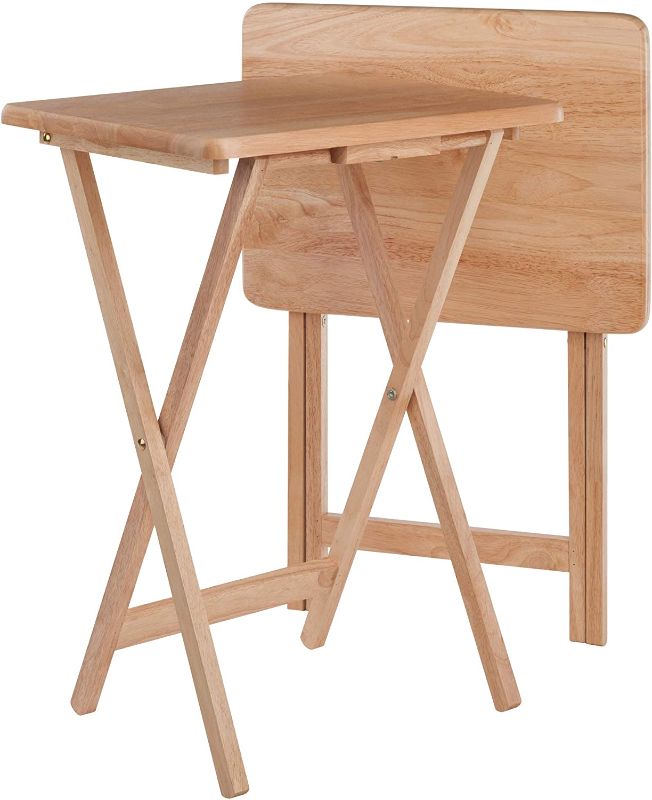 Photo 1 of  2-pc Set TV Table, Natural
