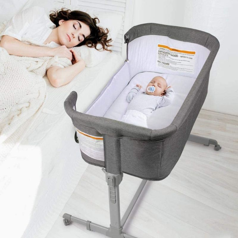 Photo 1 of 3 in 1 Baby Bassinet Bedside Sleeper  Playpen Easy Folding Portable Crib ---dirty 