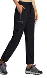 Photo 1 of Libin Women's Cargo Hiking Pants Lightweight Quick Dry Capri Pants Athletic Workout Casual Outdoor Zipper Pockets
