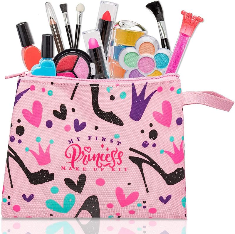 Photo 1 of Foxprint My First Princess Make Up Kit - 12 PC Kids Makeup Set - Washable Pretend Makeup for Girls - These Makeup Toys for Girls Include