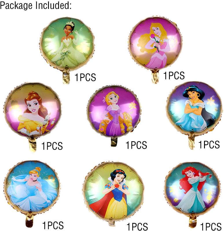 Photo 1 of 9PCS Disney Princess Balloons for Kids Birthday Baby Shower Princess Theme Decorations