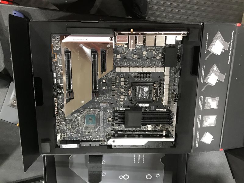 Photo 3 of Asus ROG Maximus XIII Extreme Glacial (WiFi 6E) Z590 LGA 1200(Intel 11th) EATX Gaming Motherboard (PCIe 4.0,18+2 Power Stages,Integrated EK Water Block, 5xM.2 Slots, 2xThunderbolt 4, 10 & 2.5Gb LAN)