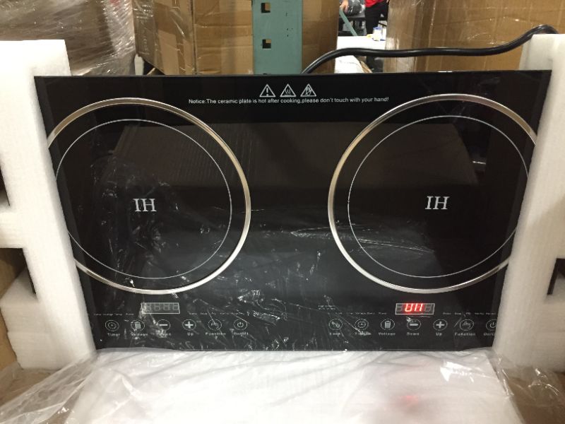 Photo 3 of  Electric Dual Induction Double Burner Induction Cooker Cooktop Countertop