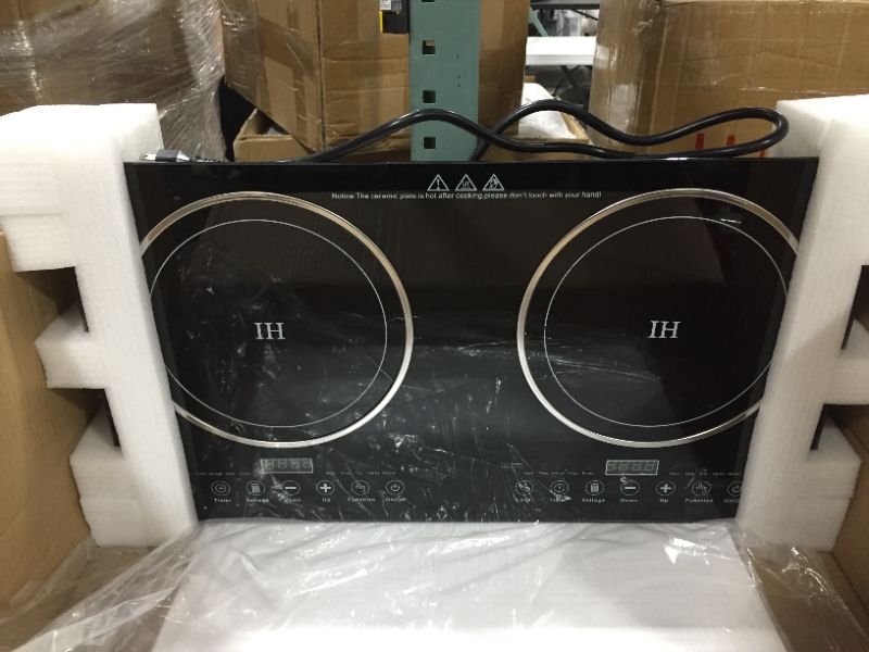 Photo 2 of  Electric Dual Induction Double Burner Induction Cooker Cooktop Countertop