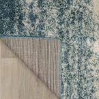 Photo 1 of Distressed Modern Ombre Shag Blue 2 ft. x 7 ft. Runner Rug