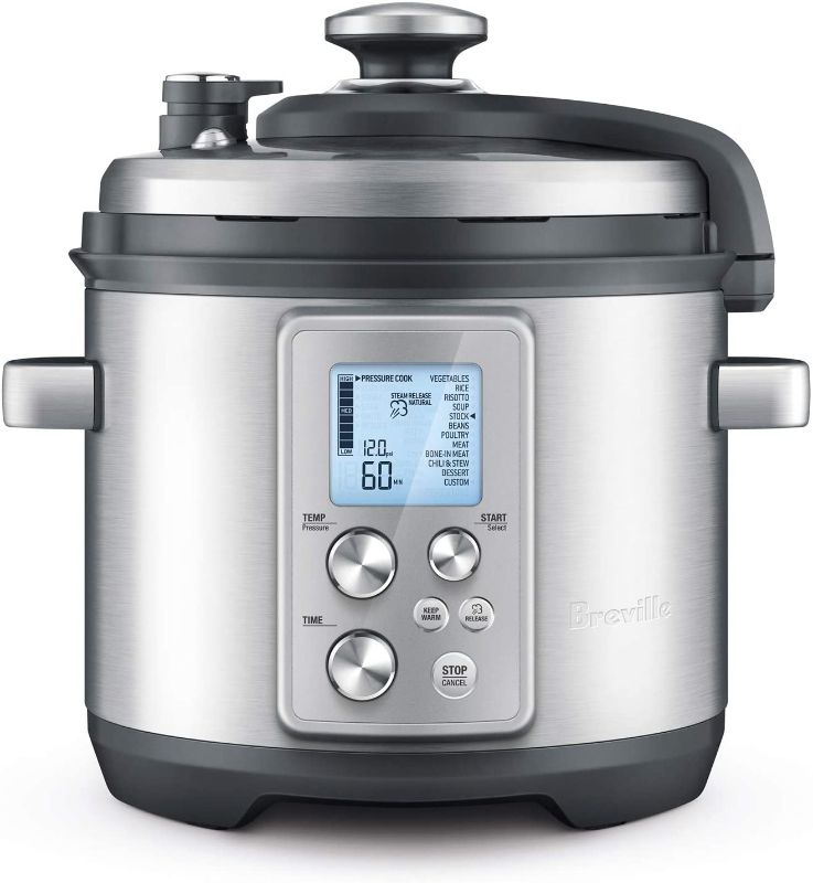 Photo 1 of Breville - the Fast Slow Pro 6qt Digital Multi Cooker - Brushed Stainless Steel