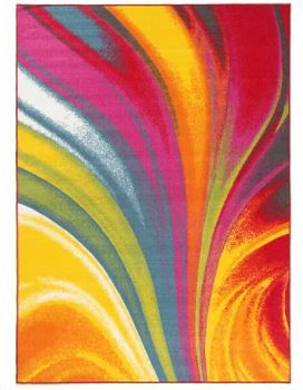 Photo 1 of World Rug Gallery Avora Colorful Waves Rug