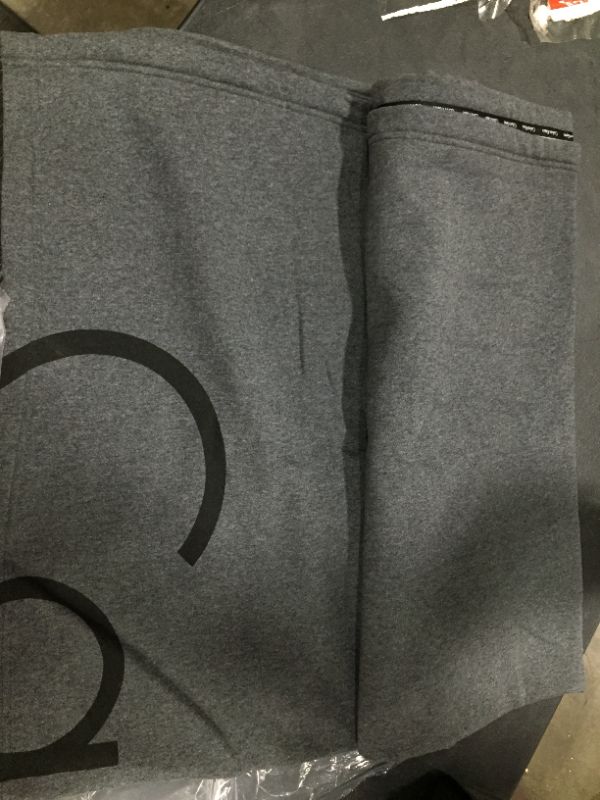 Photo 2 of Calvin Klein Home Modern Cotton Cropped Logo Throw, Charcoal