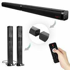 Photo 1 of Sound Bars for TV, Bluetooth 2 in 1 TV Speaker with Surround Sound Home Theater System,4 Driver Speakers,Combinable,Remote Control,Wall Mountable,Optical/RCA/AUX/USB/Micro SD Connection
