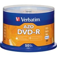 Photo 1 of Verbatim AZO DVD-R 4.7GB 16X with Branded Surface - 50pk Spindle - 120mm - Single-layer Layers - 2 Hour Maximum Recording Time
