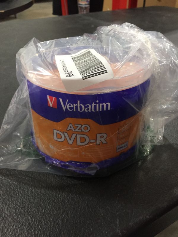 Photo 2 of Verbatim AZO DVD-R 4.7GB 16X with Branded Surface - 50pk Spindle - 120mm - Single-layer Layers - 2 Hour Maximum Recording Time
