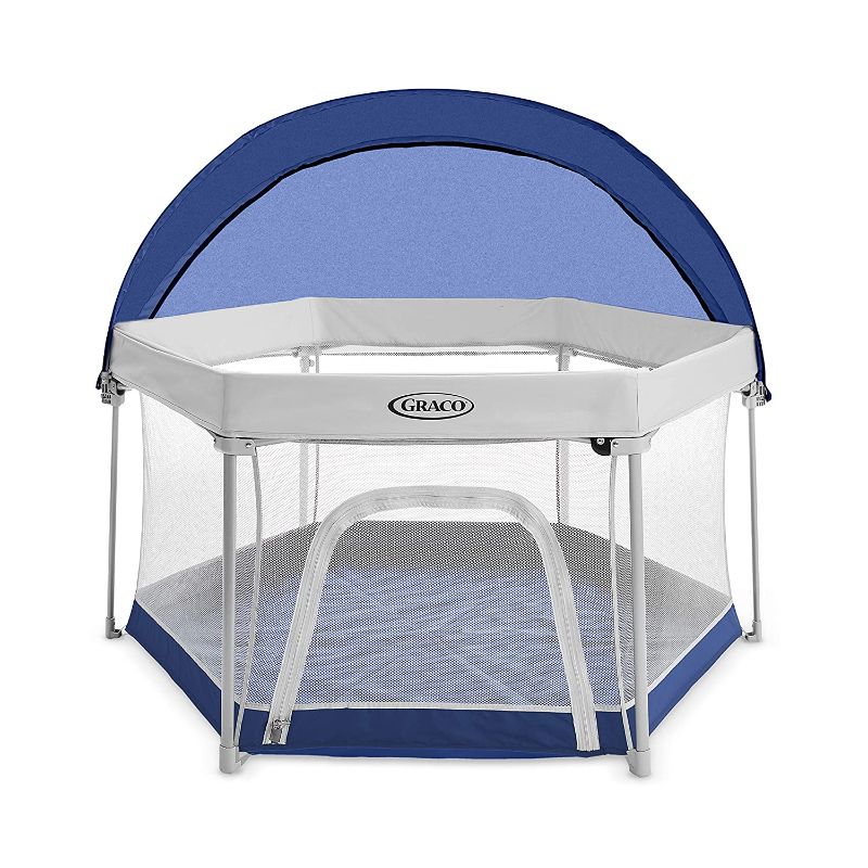 Photo 1 of Graco Pack 'n Play LiteTraveler LX Playard Outdoor and Indoor Playspace with Compact Fold UV Canopy, Canyon
