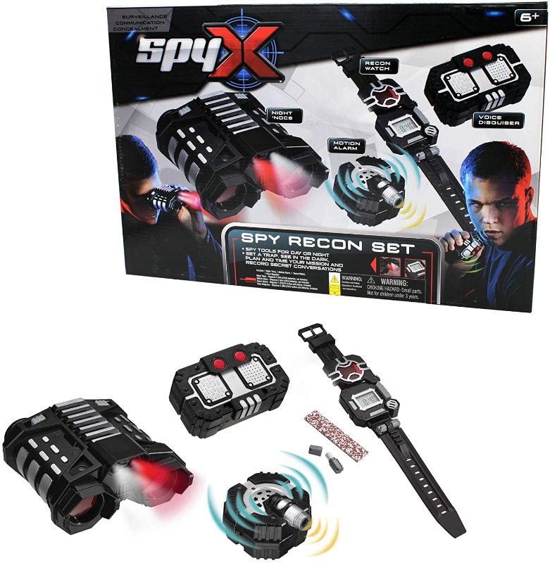 Photo 1 of SpyX Recon Set - Includes Night Nocs + Voice Disguiser + Recon Watch + Motion Alarm. Perfect for Your Next Recon Mission and an Awesome Addition for Your spy Gear Collection!
