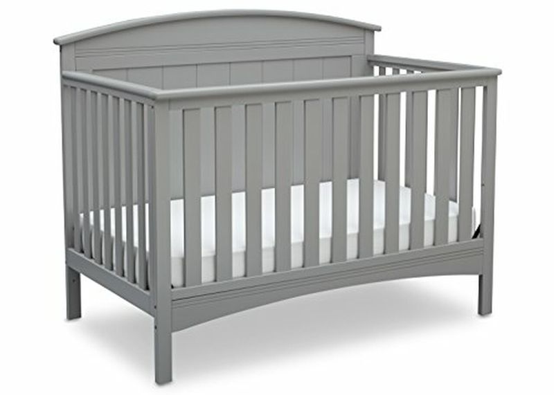 Photo 1 of Delta Children Archer Solid Panel 4-in-1 Convertible Baby Crib, Grey
