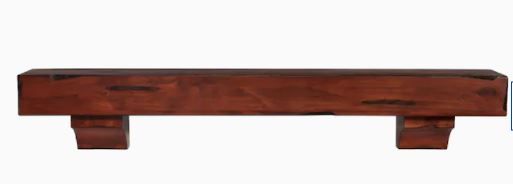Photo 1 of Pearl Mantels 60-in W Rustic Cherry Pine Wood Rustic Fireplace Mantel
