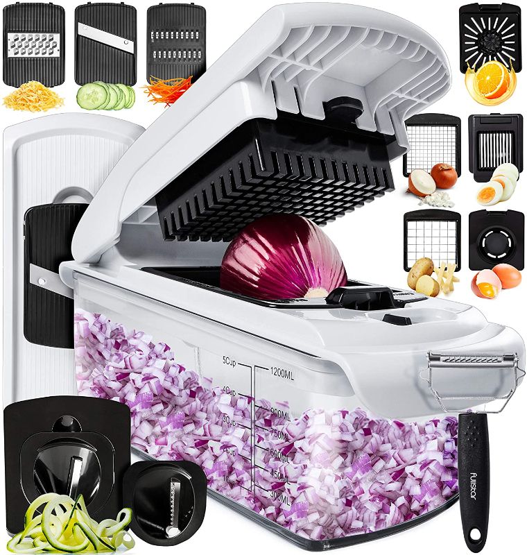 Photo 1 of Fullstar Vegetable Chopper Dicer Mandoline Slicer - Food Chopper Vegetable Spiralizer Vegetable Slicer - Onion Chopper Salad Chopper Veggie Chopper Vegetable Cutter Food Slicer 11 Blades
