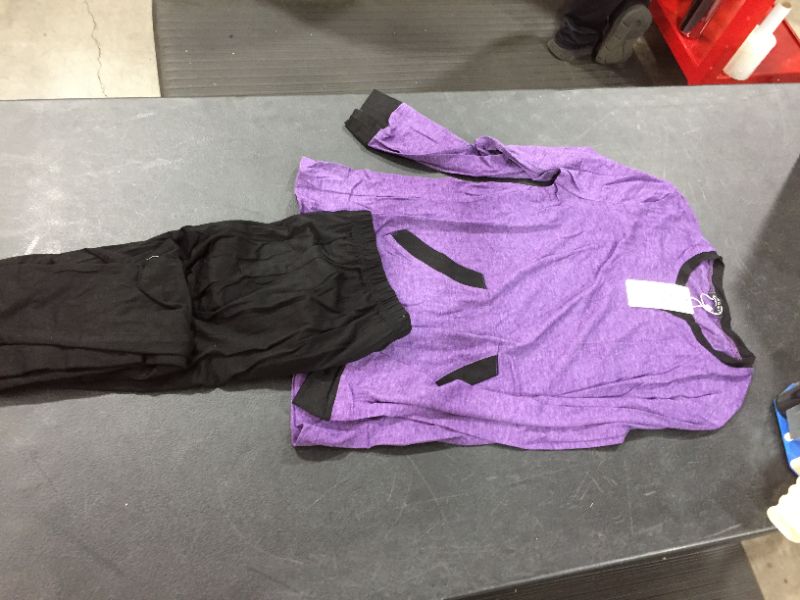 Photo 1 of ekouaer purple long sleeve black pants Medium 