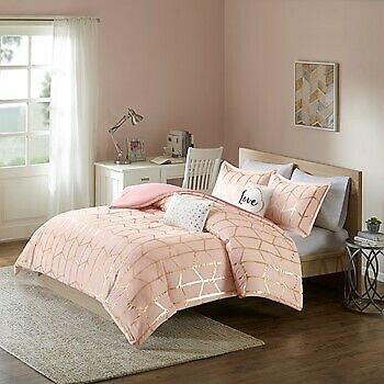 Photo 1 of Arielle Metallic Printed Duvet Cover Set
