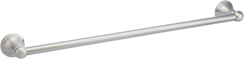 Photo 1 of Amazon Basics Modern Towel Bathroom Bar, Satin Nickel, 24 Inch
