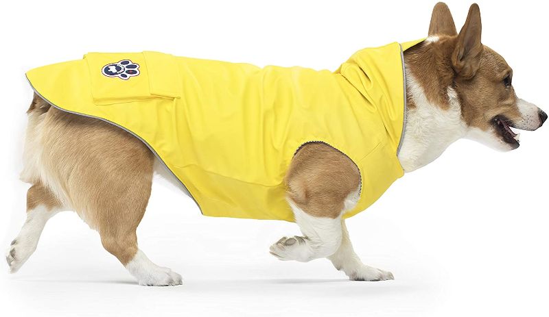 Photo 1 of Canada Pooch Dog Rain Jacket - Torrential Tracker Dog Raincoat Waterproof Dog Jacket (Yellow, 28)
