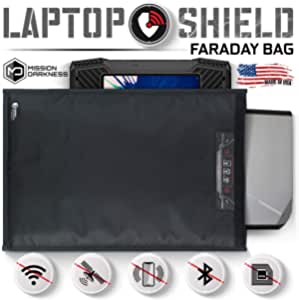 Photo 1 of Mission Darkness Non-Window Faraday Bag for Laptops - Device Shielding for Law Enforcement, Military, Executive Privacy, EMP Protection, Travel & Data Security, Anti-Hacking & Anti-Tracking Assurance
