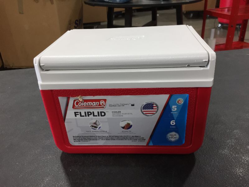 Photo 3 of Coleman FlipLid Cooler, 5 Quart , Red