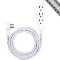 Photo 1 of GE Pro 8-ft 3-Outlet Extension Cord with Surge Protection, 250J, White/Gray, 38433