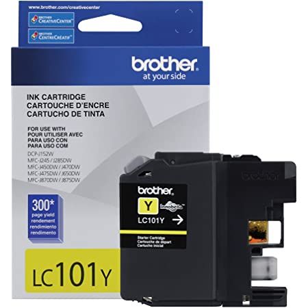 Photo 1 of Brother Printer LC101Y Yellow Ink Cartridge
