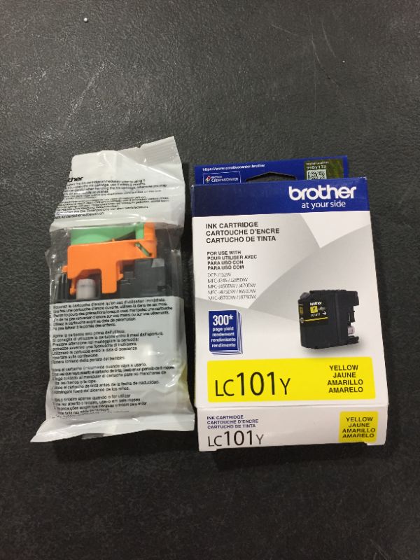 Photo 2 of Brother Printer LC101Y Yellow Ink Cartridge
