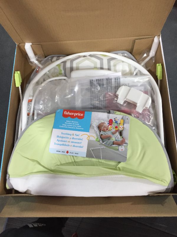 Photo 1 of Fisher-Price Baby Bouncer - Geo Meadow, Infant Soothing and Play Seat, Multi
