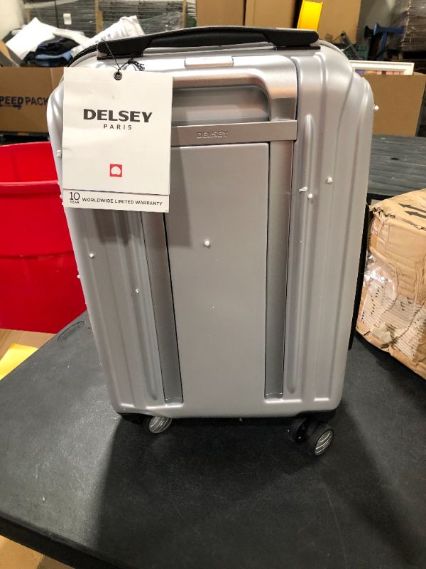 Photo 2 of DELSEY Paris Titanium Intl 20.5'' Expandable Spinner Suitcase - Silver