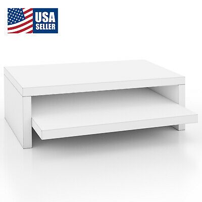 Photo 1 of Way Basics 12.8-in D x 16.7-in W x 5.5-in H 2-Tier Recycled Paperboard Decorative Shelving Unit